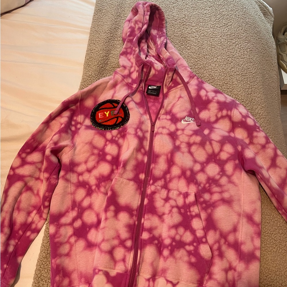 Nike EYBL pink tie dye zip-up